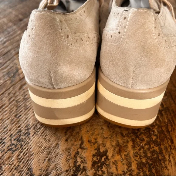 Dolce Vita Jhenee Suede Platform Slip-On Loafers, Beige Size 9 - Picture 7 of 9